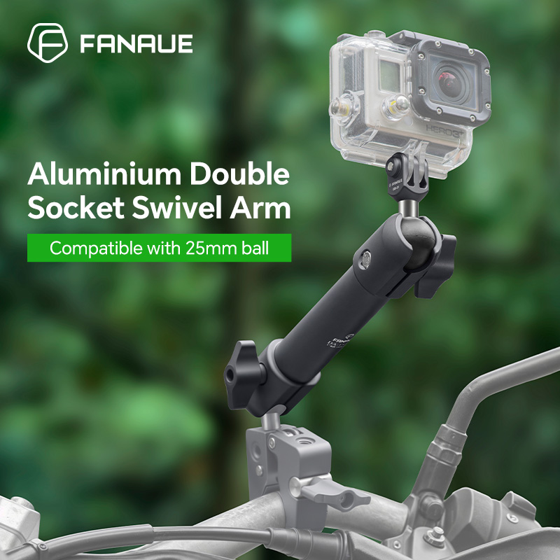 Fishing Rod Holder - FANAUE Motorrad-Handyhalterung mit Kugelkopf, Zwei-Wege-Drehstange, 15